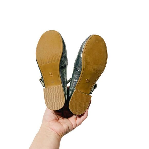 Gap Kids Metallic Green Heeled Dress Shoes - Picture 5 of 5